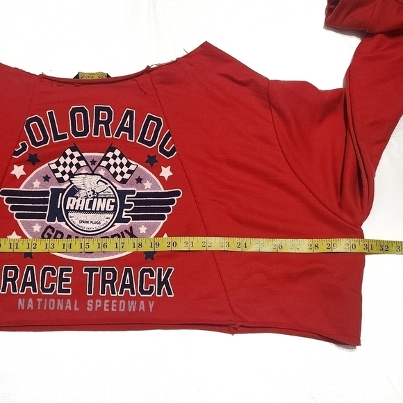 Splash Red Cropped Top - Picture 3 of 5